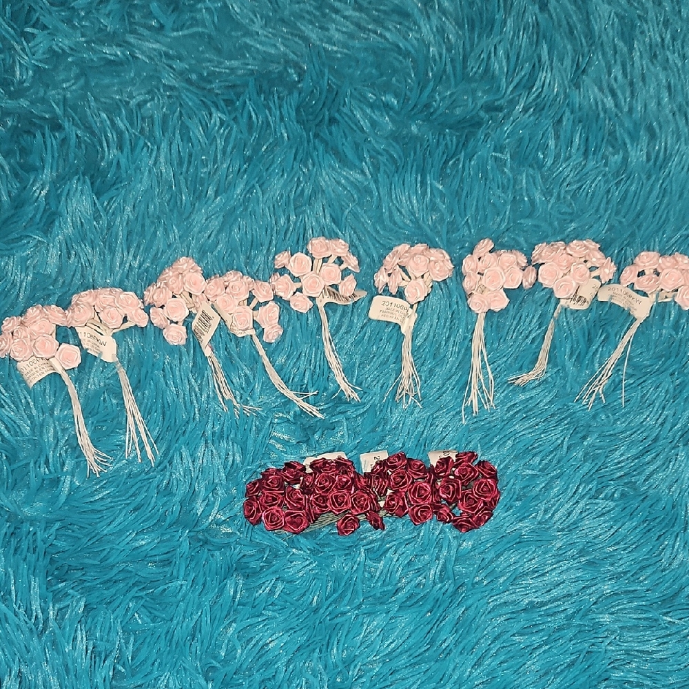 Pink and Burgundy Decorative Mini Rose Bundles - Women Accessories